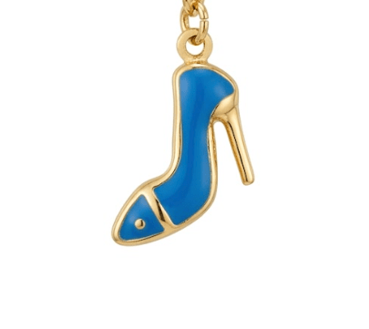 BLUE HELL CHARM best gold plated tarnish and water resistant piece by Irish Jewellery brand - Lynott Jewellery