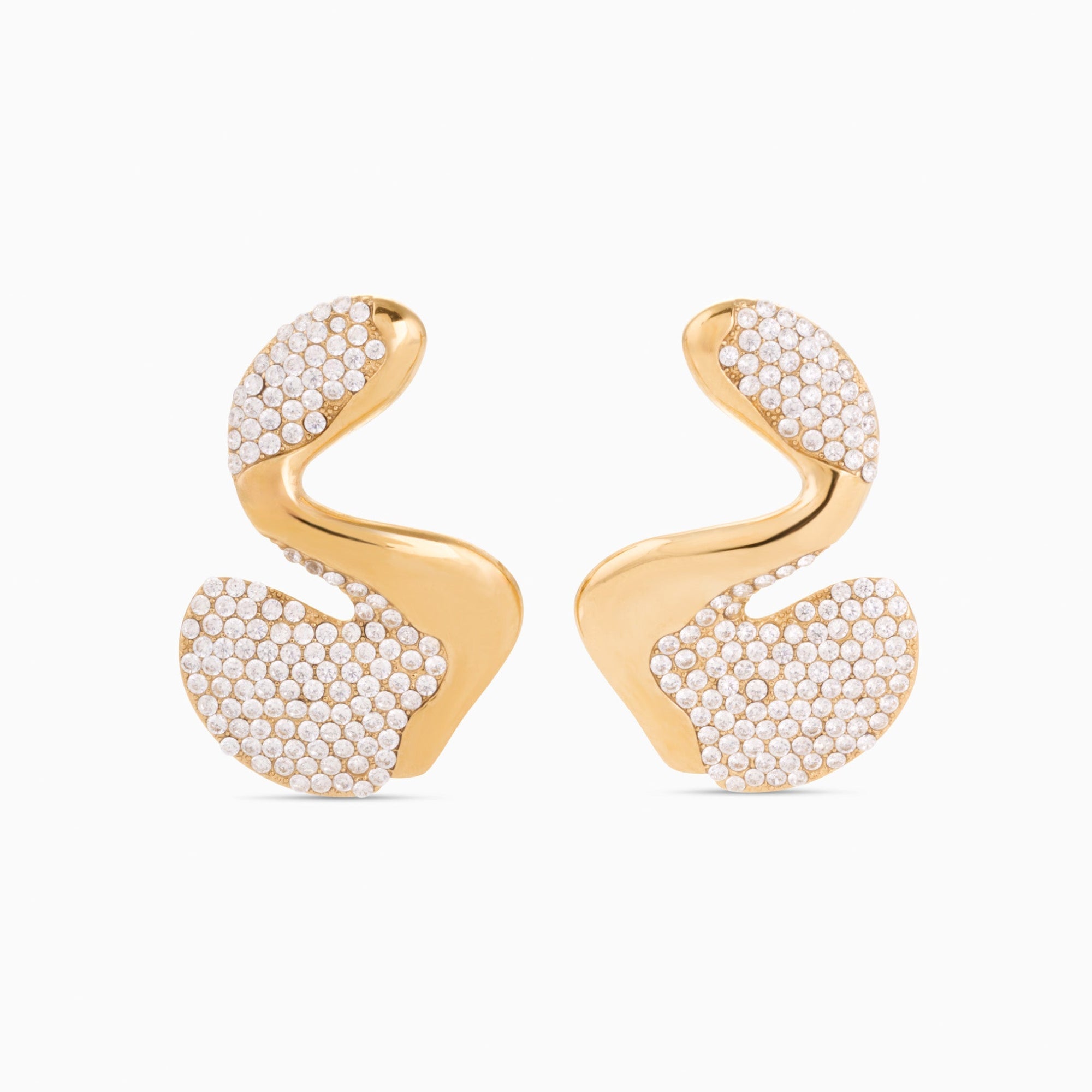 RACHEL GORRY - SOPHIE TWISTED EARRINGS best gold plated tarnish and water resistant piece by Irish Jewellery brand - Lynott Jewellery