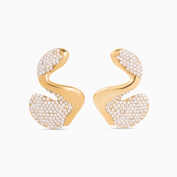 RACHEL GORRY - SOPHIE TWISTED EARRINGS best gold plated tarnish and water resistant piece by Irish Jewellery brand - Lynott Jewellery