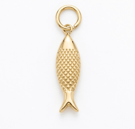 FISH CHARM best gold plated tarnish and water resistant piece by Irish Jewellery brand - Lynott Jewellery