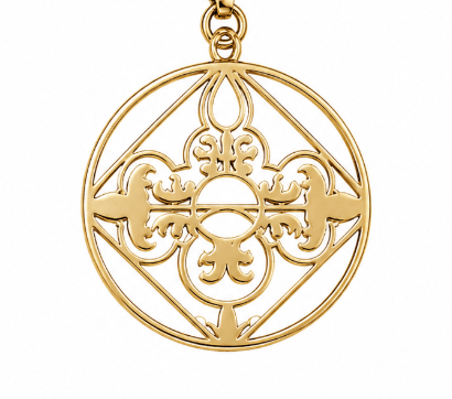 FILIGREE PENDANT CHARM best gold plated tarnish and water resistant piece by Irish Jewellery brand - Lynott Jewellery