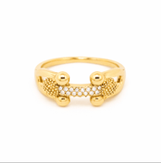 KATJIA MIA LUSTRE RING best gold plated tarnish and water resistant piece by Irish Jewellery brand - Lynott Jewellery