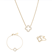 Good Fortune Set best gold plated tarnish and water resistant piece by Irish Jewellery brand - Lynott Jewellery