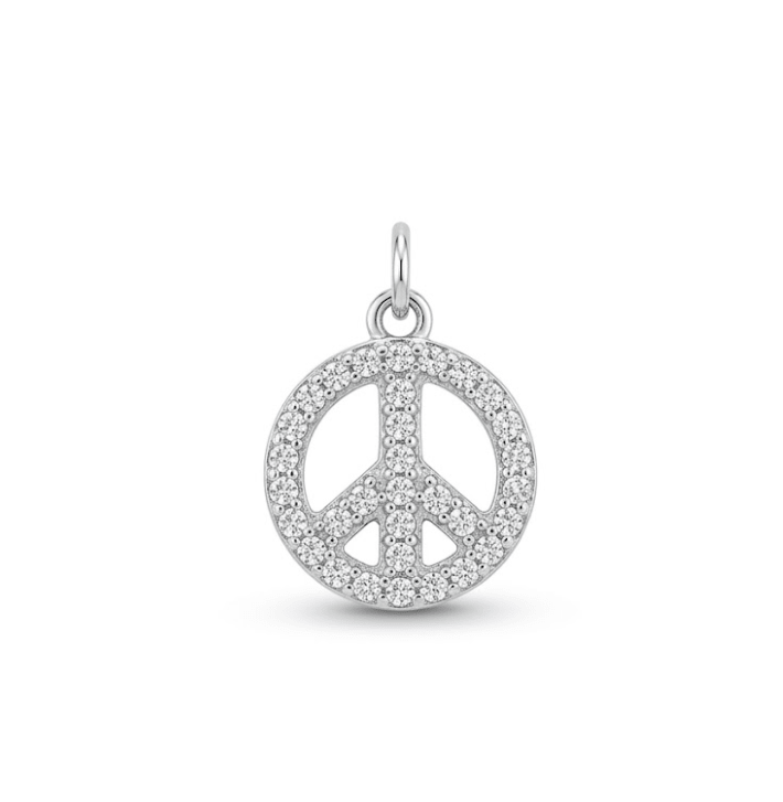 PEACE SIGN CHARM SILVER best gold plated tarnish and water resistant piece by Irish Jewellery brand - Lynott Jewellery
