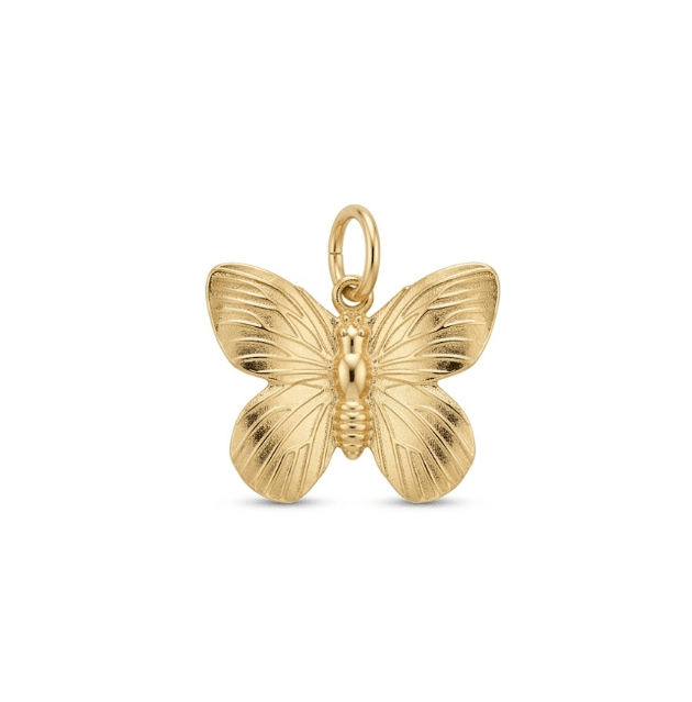LARGE BUTTERFLY CHARM best gold plated tarnish and water resistant piece by Irish Jewellery brand - Lynott Jewellery