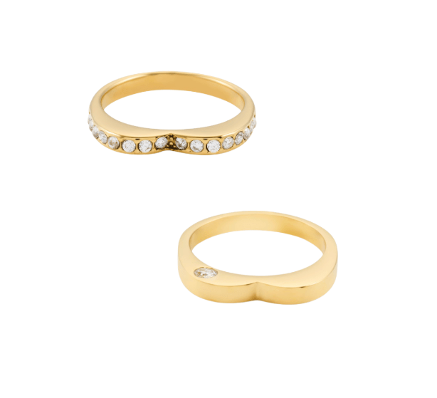 MEGAN FORTE CLARKE MOOD AND MONSTER STACKING RING best gold plated tarnish and water resistant piece by Irish Jewellery brand - Lynott Jewellery