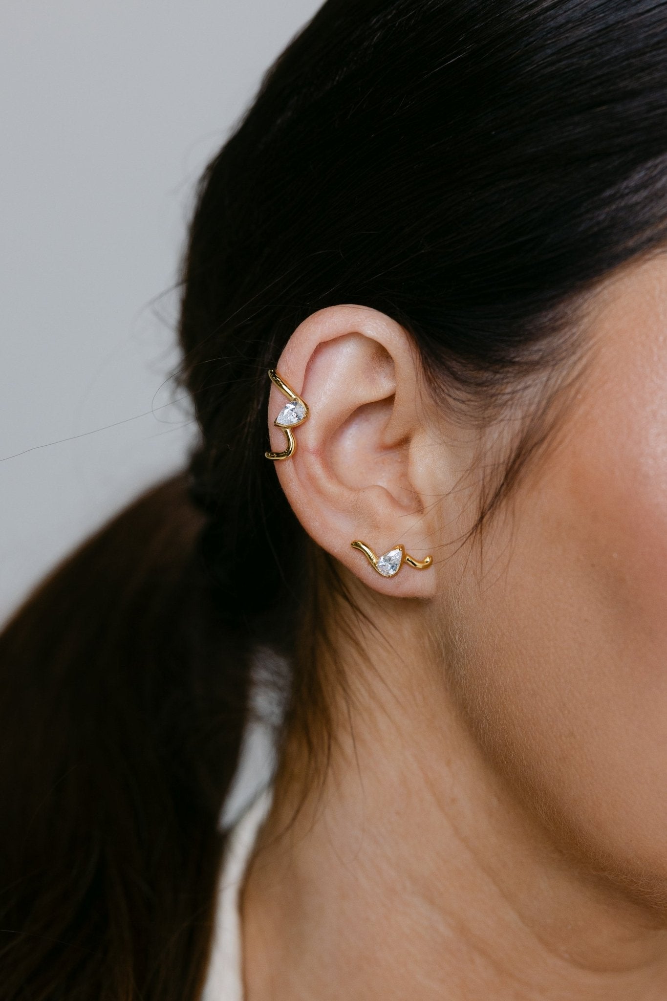 RACHEL GORRY - PAULA STUD EARRINGS best gold plated tarnish and water resistant piece by Irish Jewellery brand - Lynott Jewellery