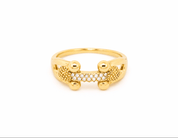 KATJIA MIA LUSTRE RING best gold plated tarnish and water resistant piece by Irish Jewellery brand - Lynott Jewellery
