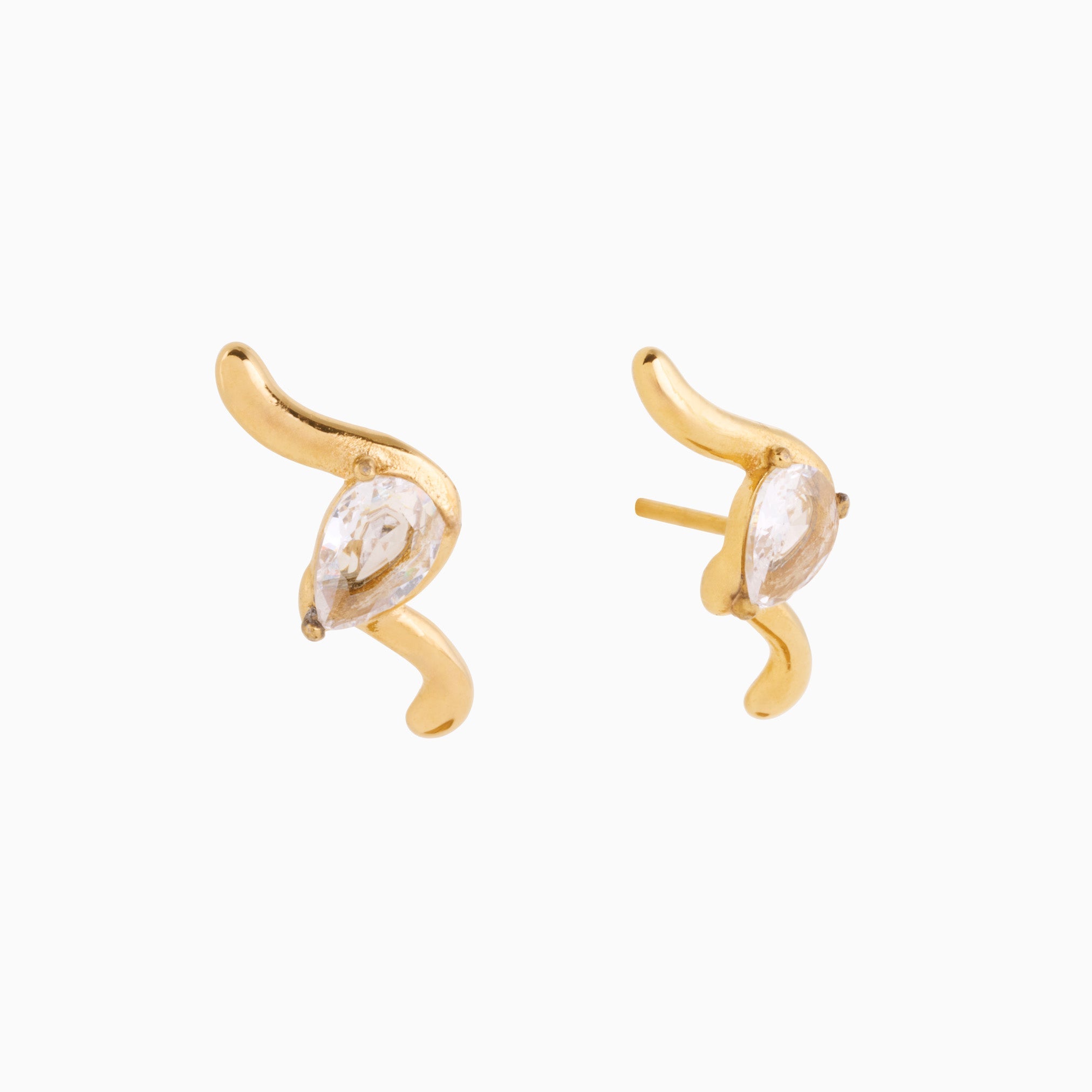RACHEL GORRY - PAULA STUD EARRINGS best gold plated tarnish and water resistant piece by Irish Jewellery brand - Lynott Jewellery
